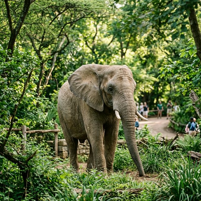 Contact Zoo Elephant