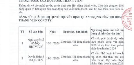 BÁO CÁO THỰC TRẠNG QUẢN TRỊ VÀ CƠ CẤU TỔ CHỨC CỦA DOANH NGHIỆP 6 THÁNG ĐẦU NĂM 2026