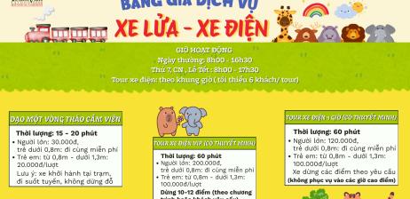 Dịch vụ xe lửa – xe điện một hành trình chậm rãi để cảm nhận trọn vẹn thảo cầm viên