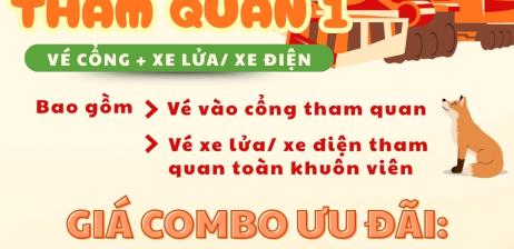 Combo Tham Quan 1 (Vé Cổng + Xe Lửa – Xe Điện)